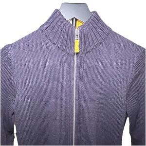Lands’ End Women’s Full Zip Cotton Sweater Jacket P XS (2-4)